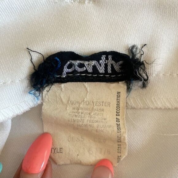 Panther Vintage White Midi Skirt Indie Emo 80s Size 7/8 - Picture 4 of 4